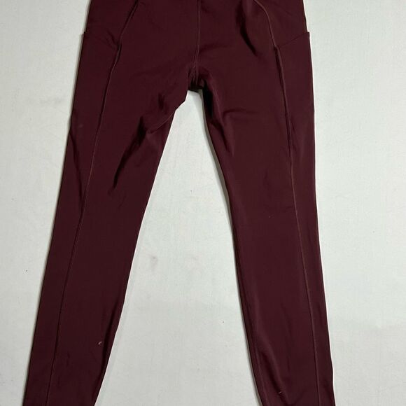 Athleta | Maroon Legging / Yoga Pants wide waistband - Picture 4 of 6